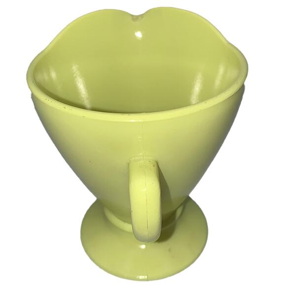 Vintage 1940s Hazel-Atlas Moderntone Platonite Bright Yellow Cream & Sugar Set - Picture 4 of 11